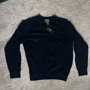 Men's V-Neck Sweater - Navy Blue- NWT